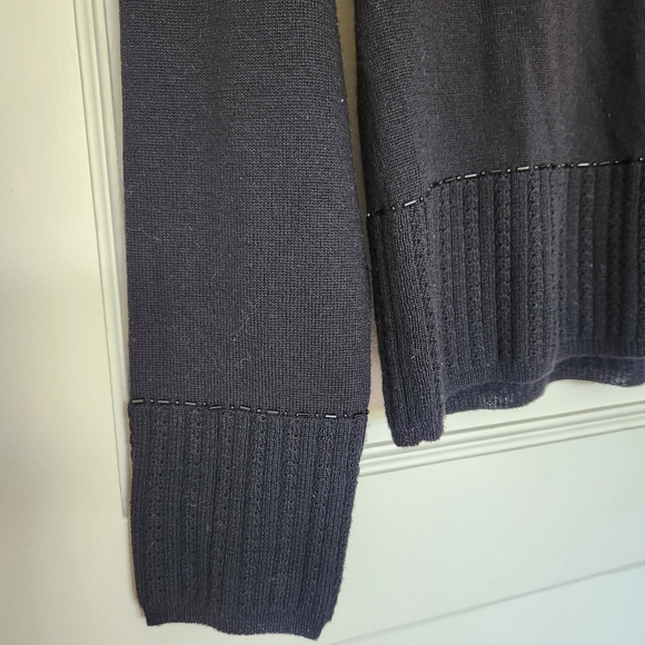 FRAPP 100% Wool Fancy Beaded Cardigan - Picture 4 of 10